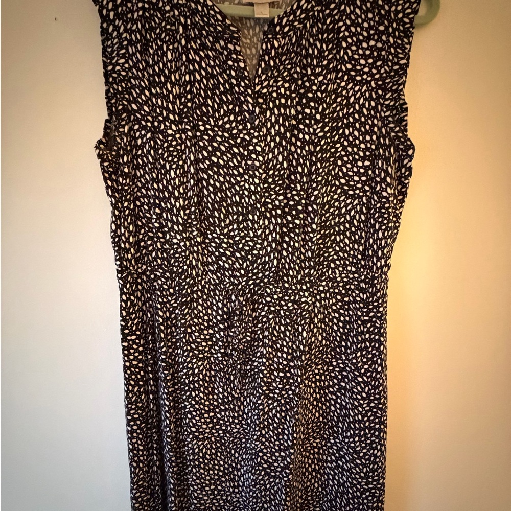 LOFT Black and White Mini Dress